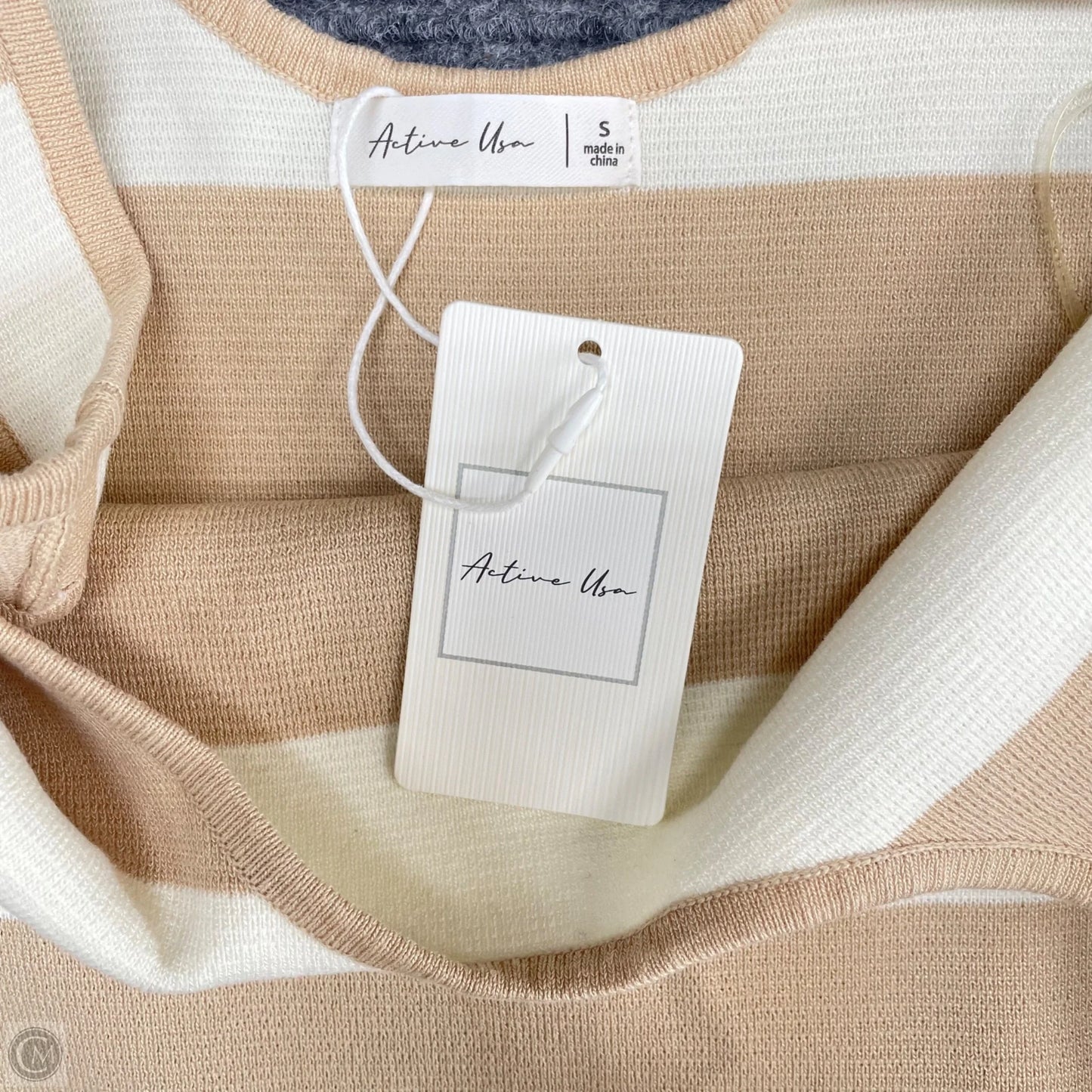 Dress Casual Midi By Active Usa In Beige, Size: S