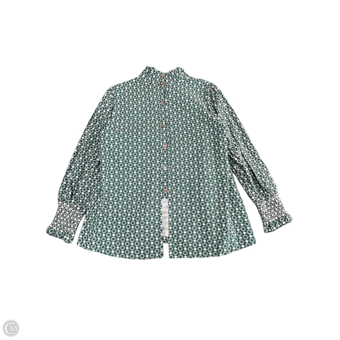 Top Long Sleeve By Cma In Green, Size: S