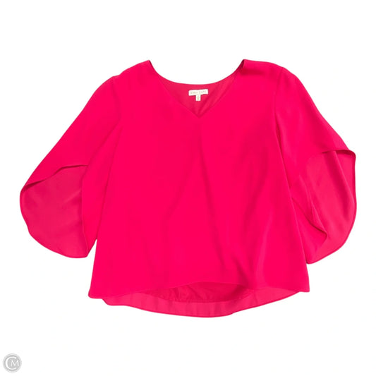 Blouse Short Sleeve By Cmb In Pink, Size: S