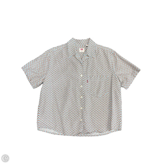 Top Short Sleeve By Levis In Blue & Brown, Size: Xs