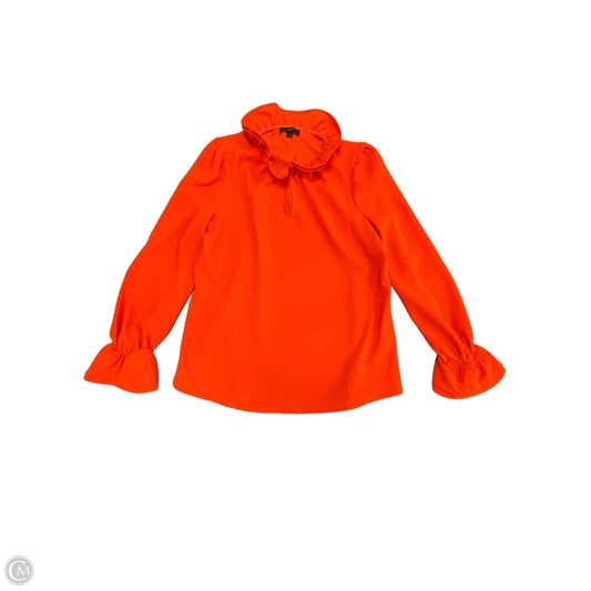 Blouse Long Sleeve By J. Crew In Orange, Size: S
