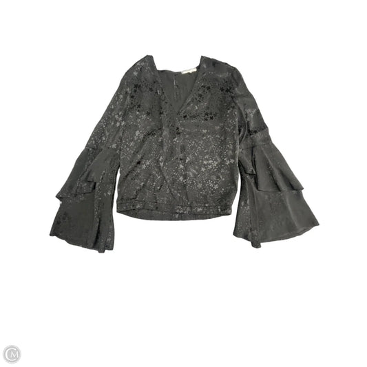 Blouse Long Sleeve By Willow & Clay In Black, Size: S