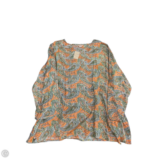 Swimwear Cover-up By Clothes Mentor In Green & Orange, Size: 3x