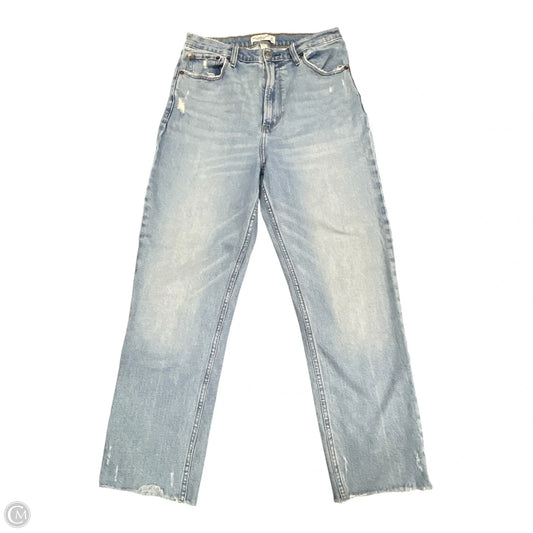 Jeans Cropped By Abercrombie And Fitch In Blue Denim, Size: 10