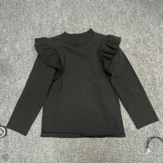 Top Long Sleeve By Pomander Place In Black, Size: M
