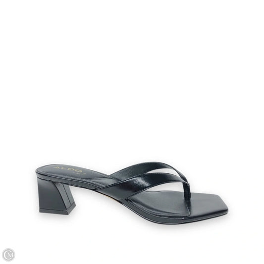 Sandals Heels Block By Aldo In Black, Size: 7