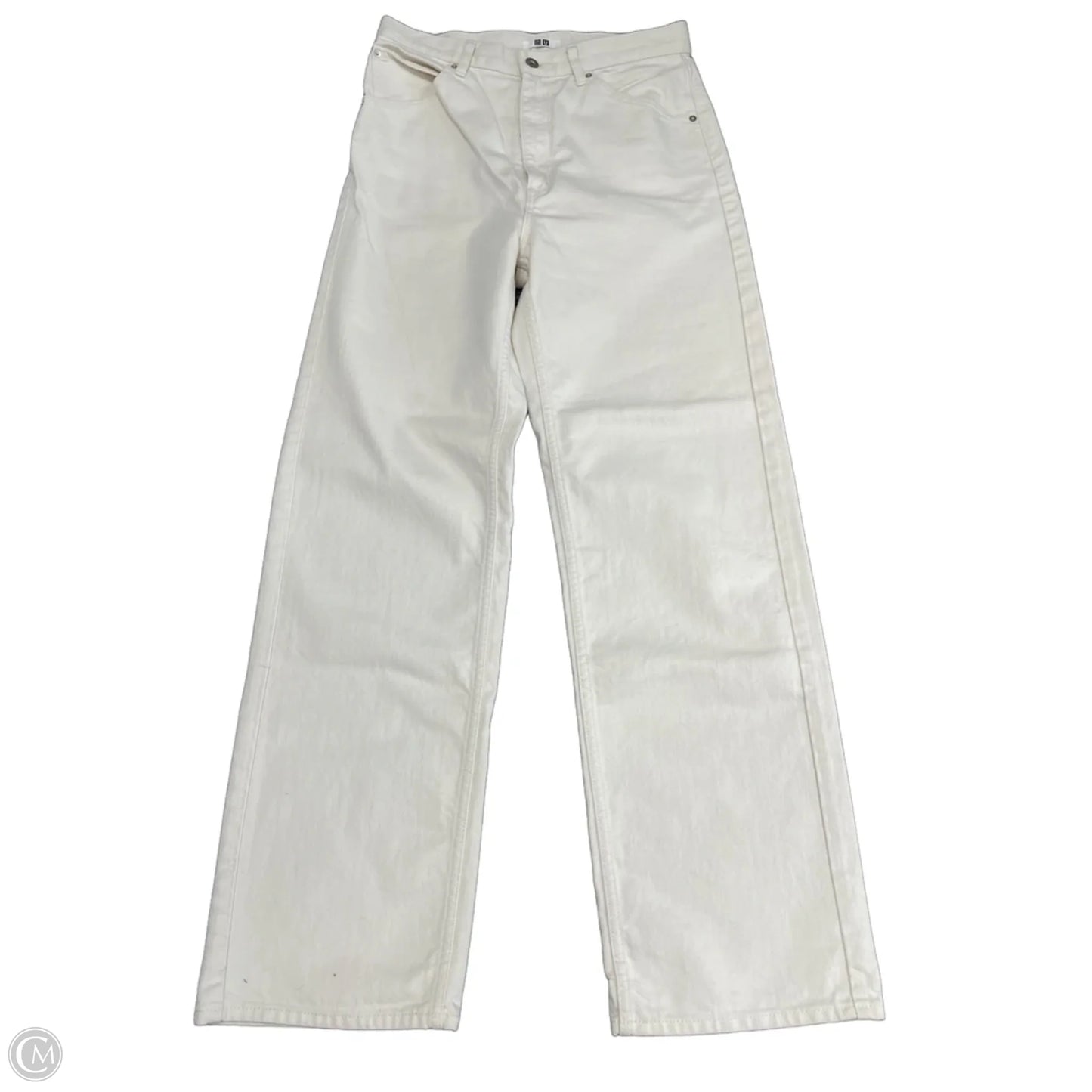 Jeans Flared By Uniqlo In Beige, Size: 4