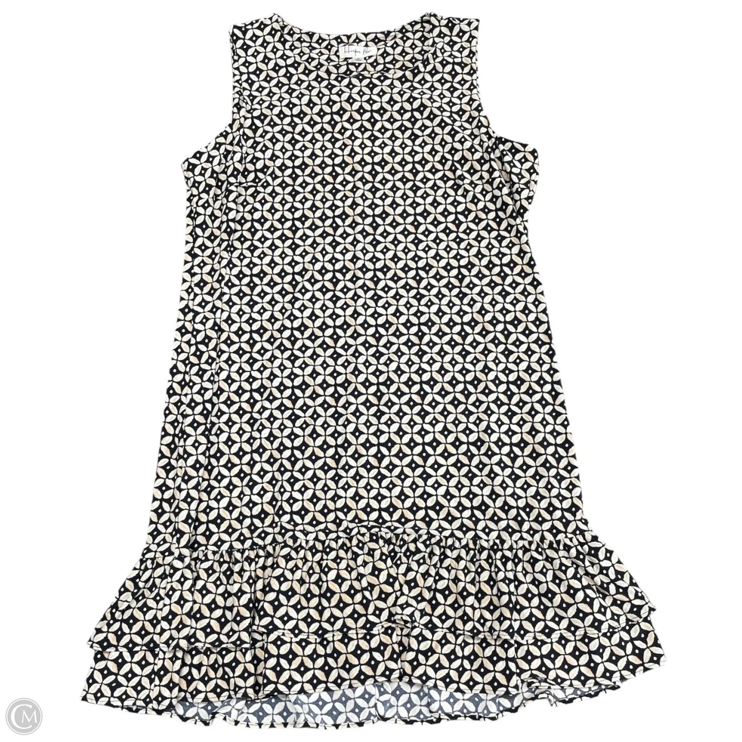 Dress Casual Short By Clothes Mentor In Black & Cream, Size: 16