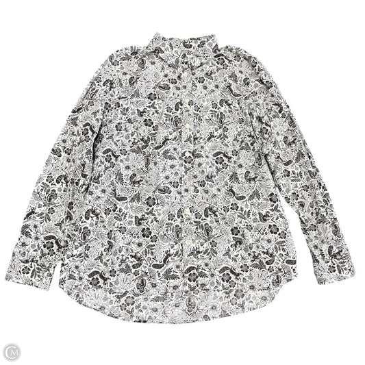 Top Long Sleeve By Duluth Trading In Brown & White, Size: L
