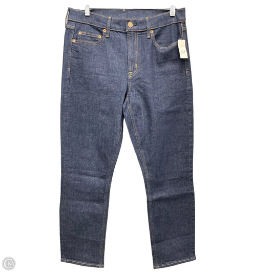 Jeans Straight By Gap In Blue Denim, Size: 10
