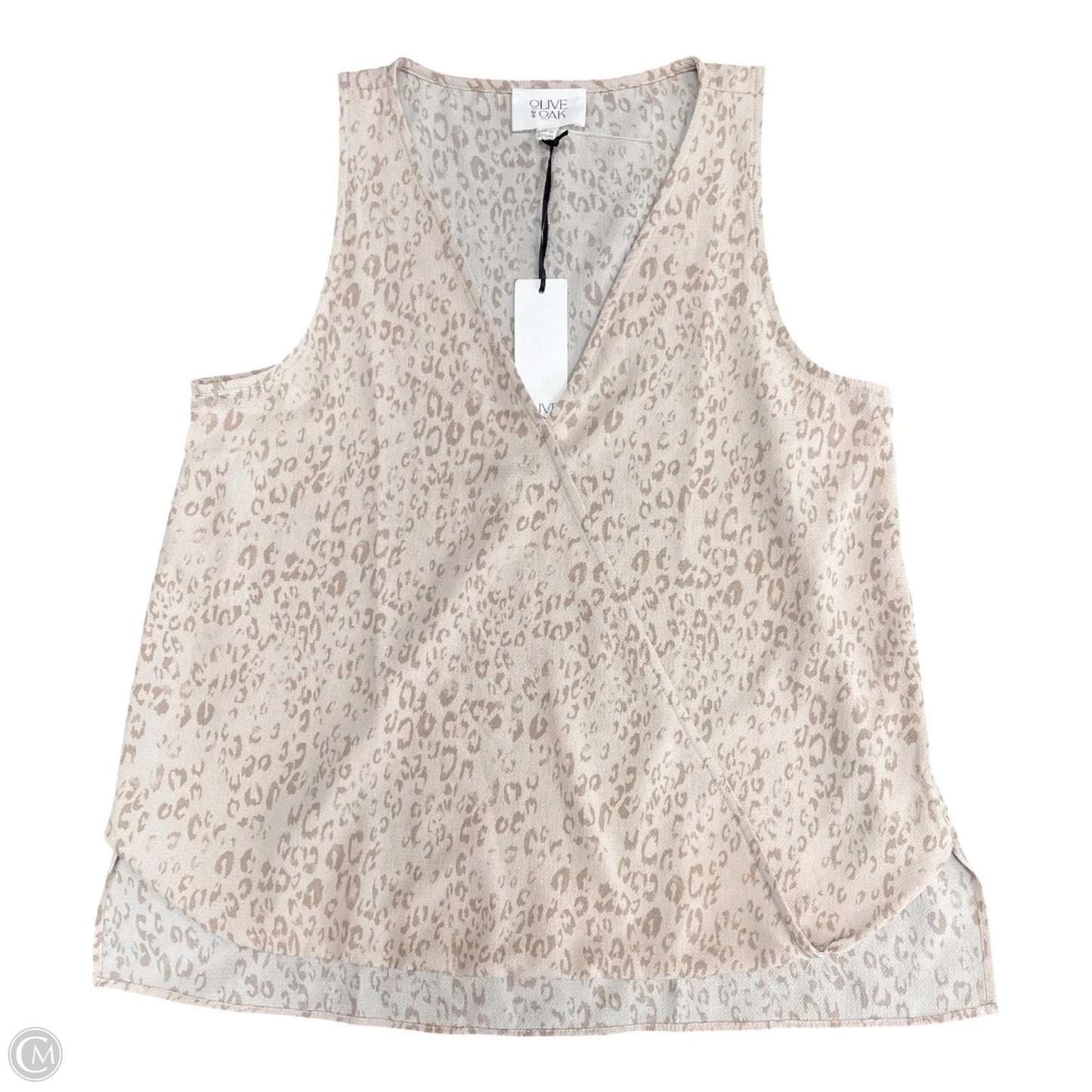 Top Sleeveless By Olive And Oak In Tan, Size: L