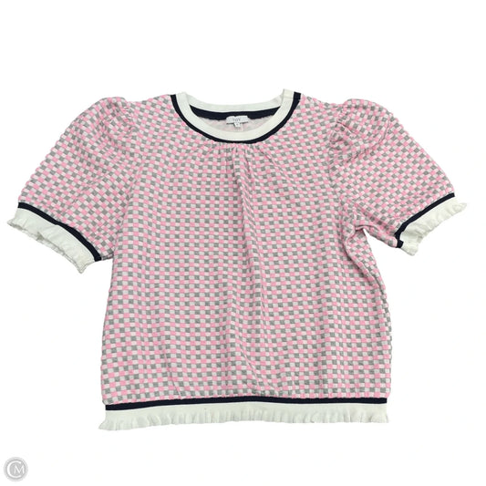 Top Short Sleeve By Voy In Green & Pink, Size: S