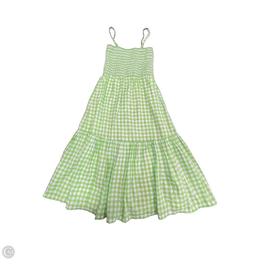 Dress Casual Midi By J. Crew In Green & White, Size: Xxs