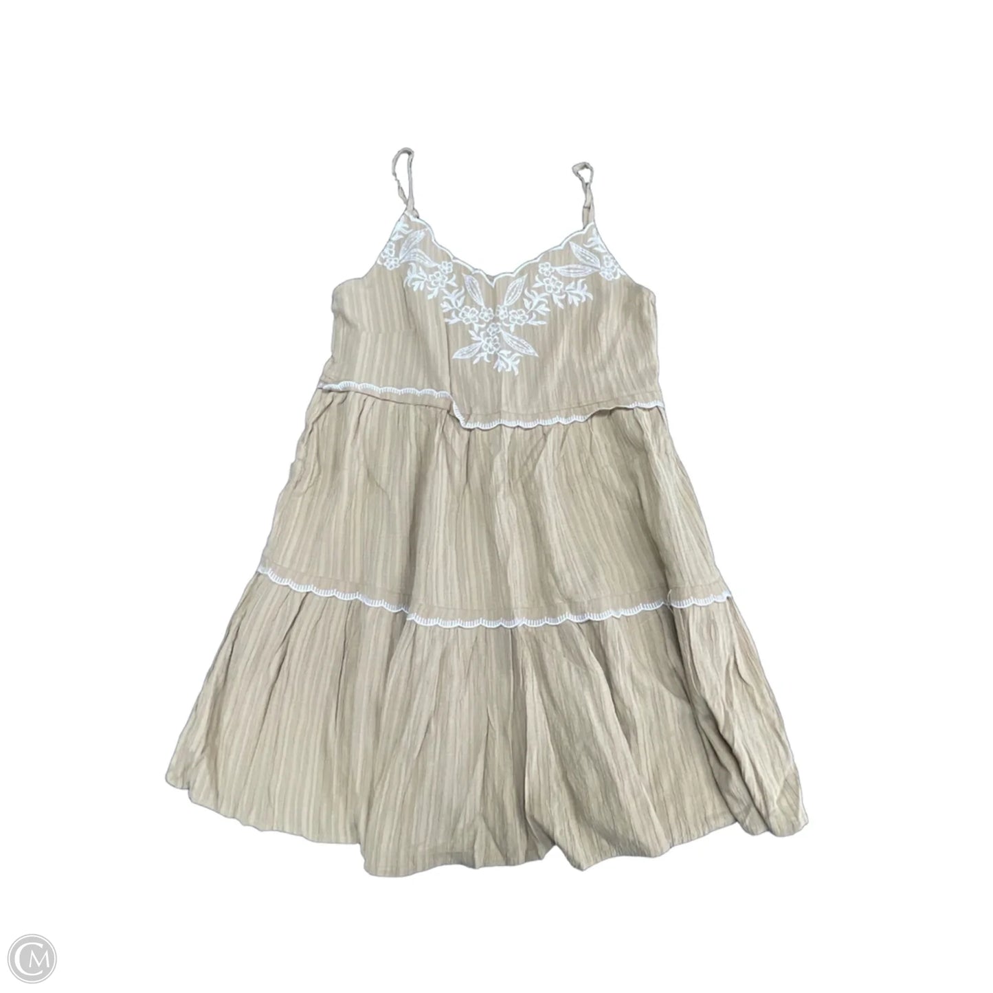 Dress Casual Short By Blu Pepper In Tan, Size: S