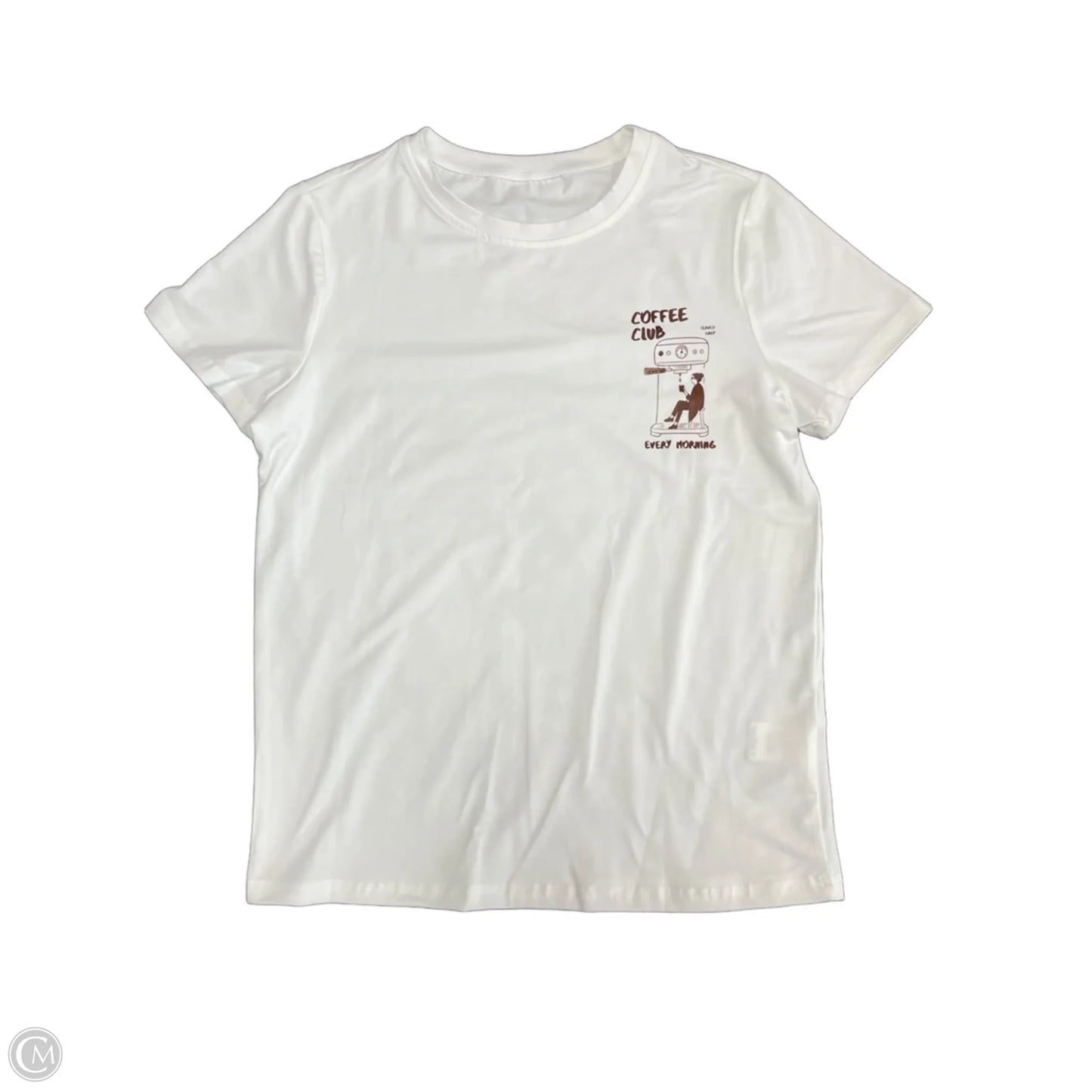 Top Short Sleeve Basic By Cme In White, Size: S