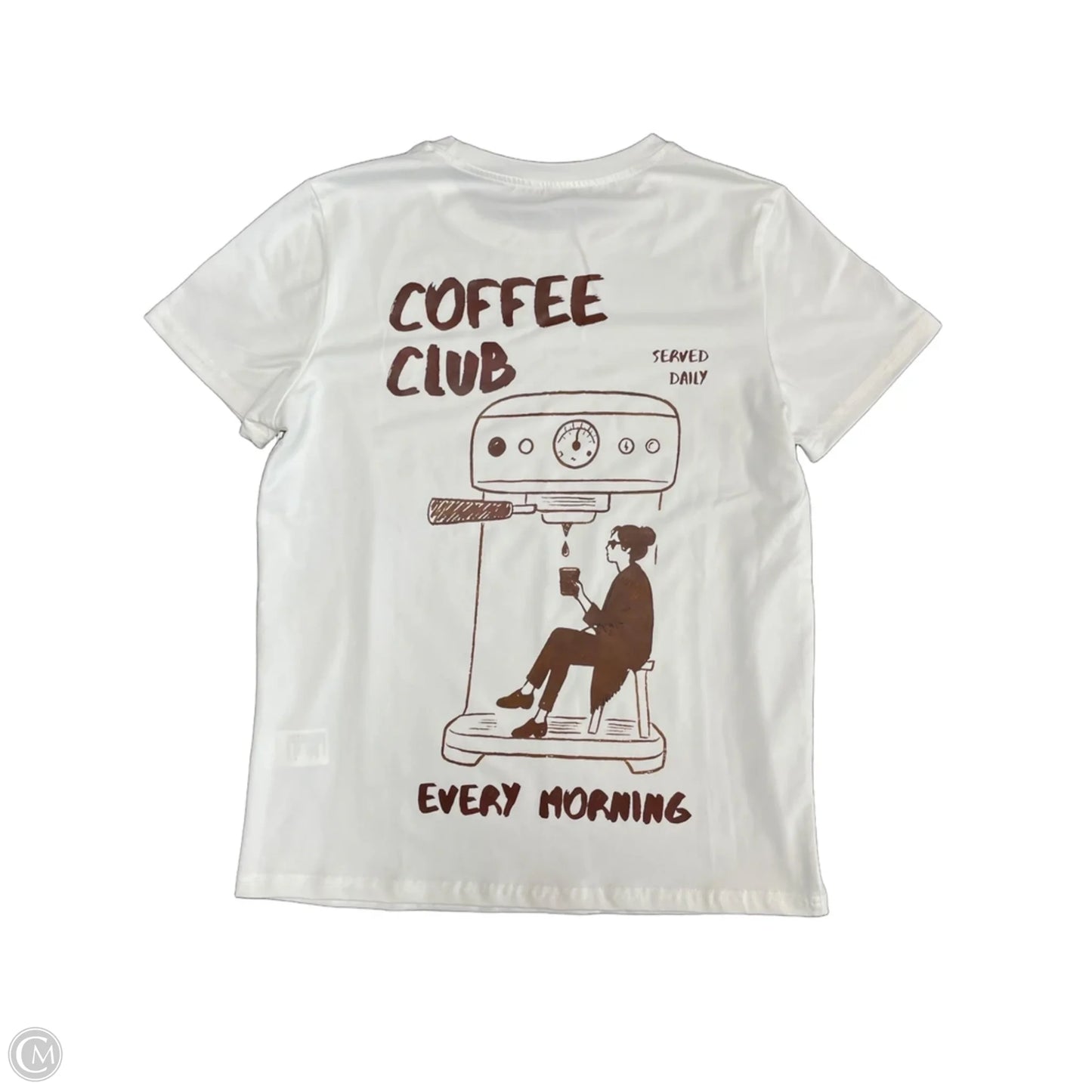 Top Short Sleeve Basic By Cme In White, Size: S