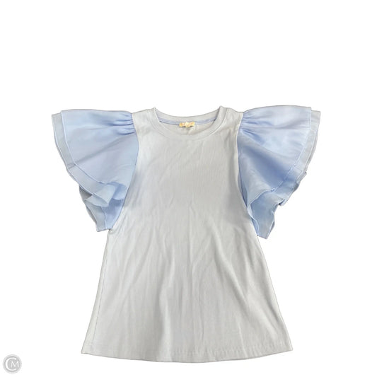 Top Short Sleeve By Easel In Blue, Size: L