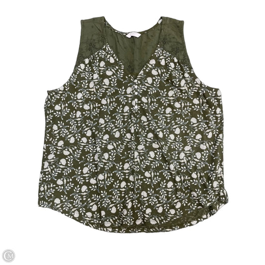 Top Sleeveless By Lucky Brand In Green, Size: 1x