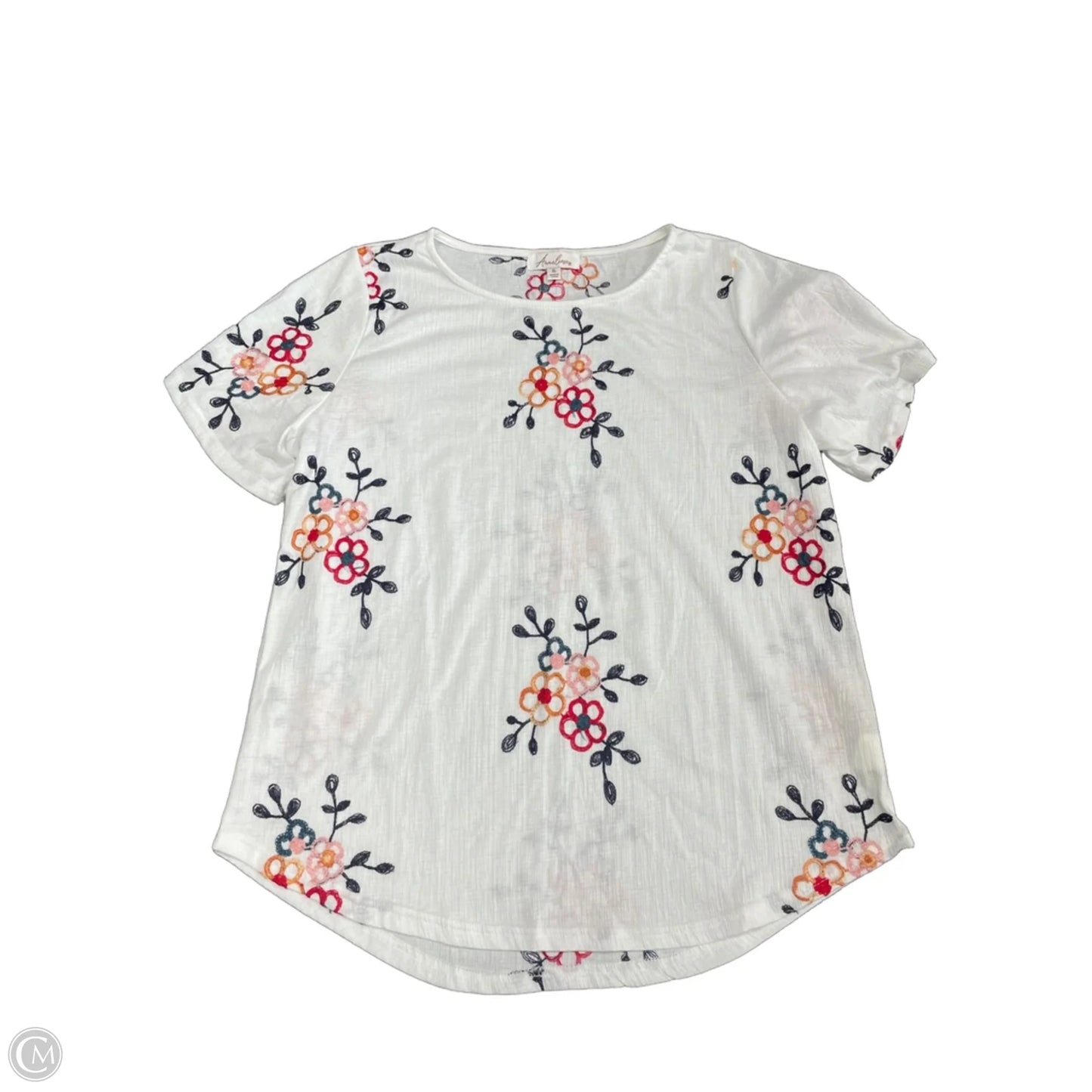 Top Short Sleeve By Clothes Mentor In Floral Print, Size: Xl