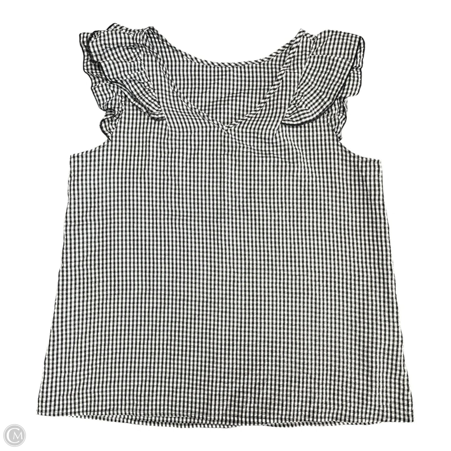 Top Sleeveless By Cme In Black & White, Size: 2x