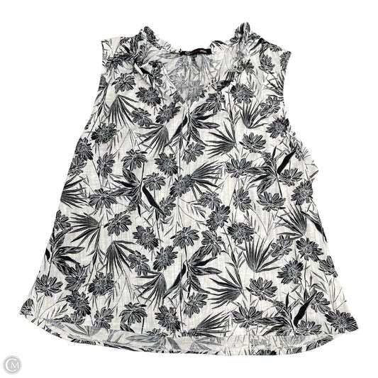 Top Sleeveless By Clothes Mentor In Black & White, Size: Xl