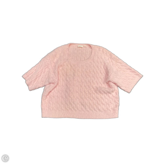 Sweater Short Sleeve By Cyrus In Pink, Size: L