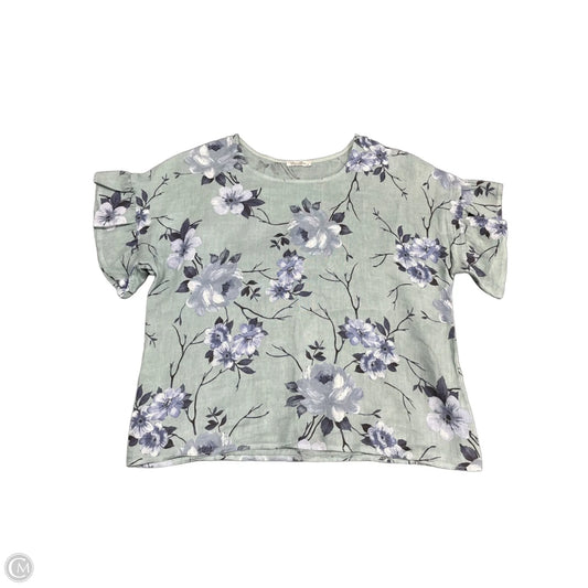 Top Short Sleeve By Cmc In Blue, Size: M