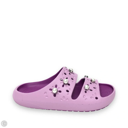 Sandals Flats By Birkenstock In Purple, Size: 6