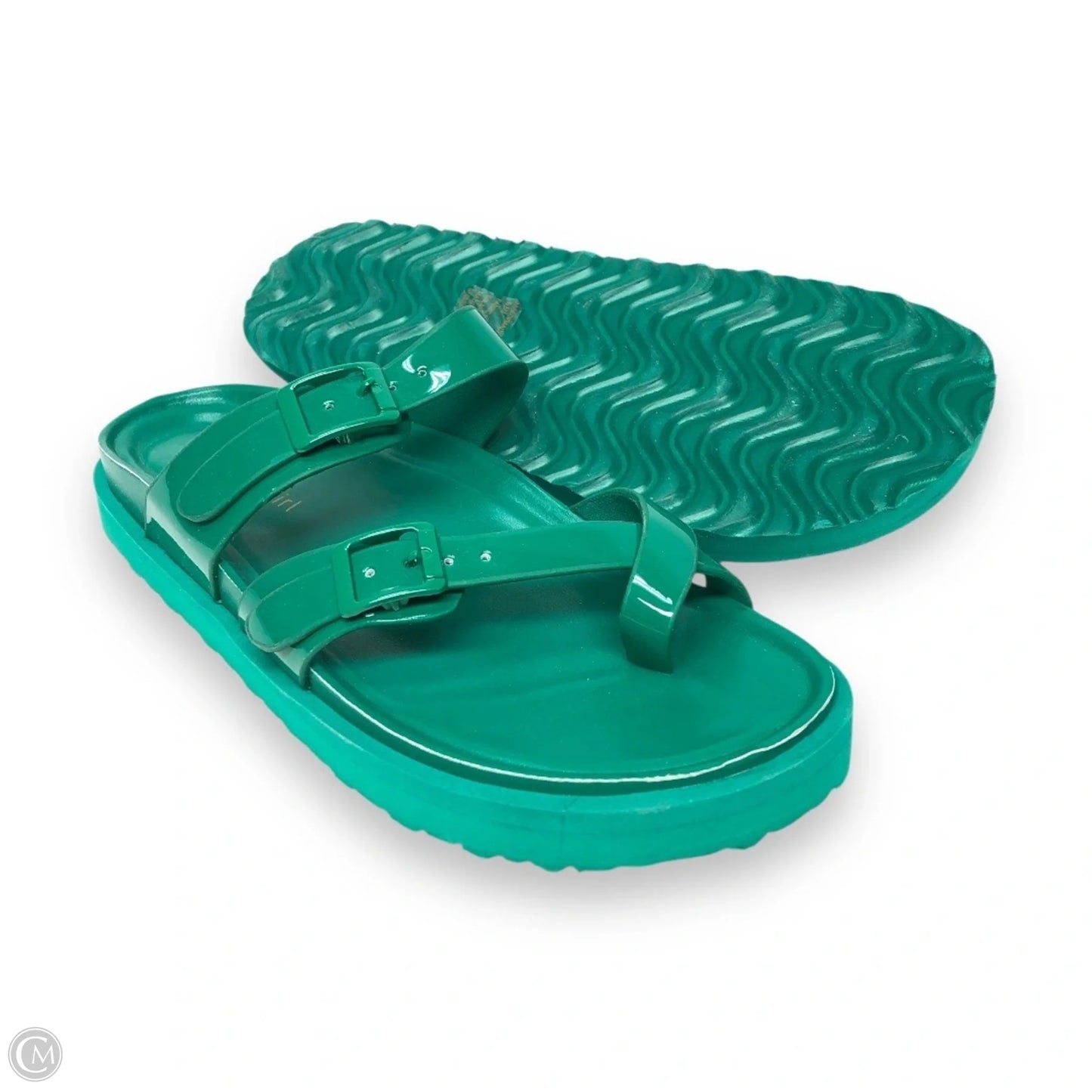 Sandals Flats By Madden Girl In Green, Size: 6.5