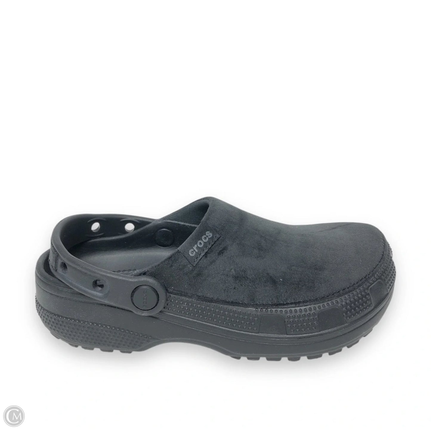 Shoes Flats By Crocs In Black, Size: 7