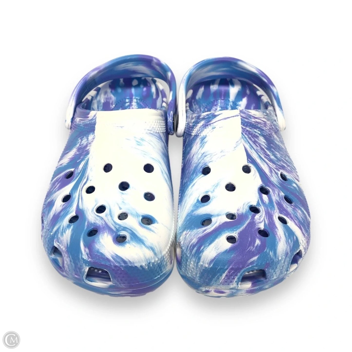 Shoes Flats By Crocs In Tie Dye Print, Size: 7