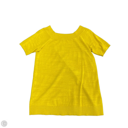 Top Short Sleeve By Loft In Yellow, Size: S