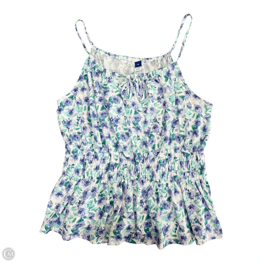 Top Sleeveless Basic By Old Navy In Floral Print, Size: Xl