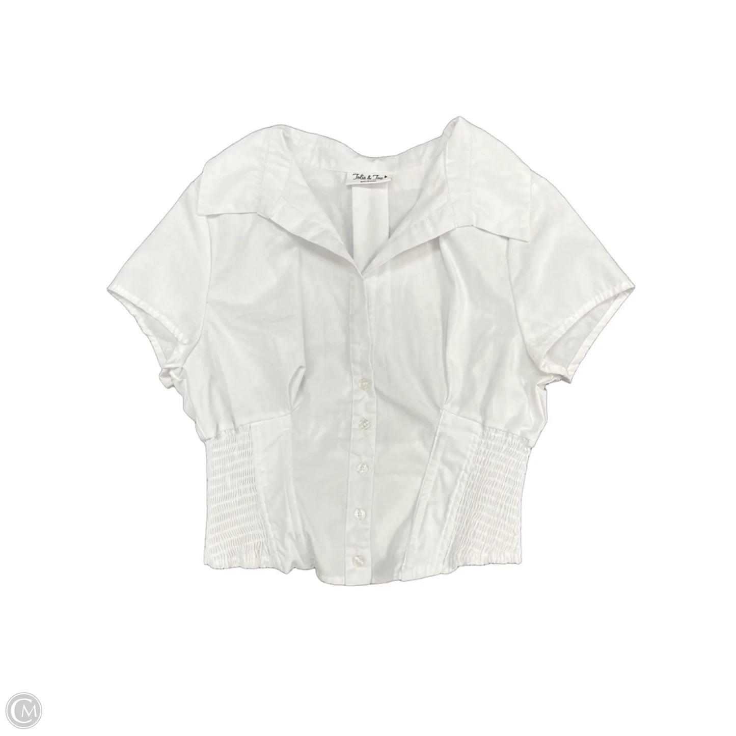 Top Short Sleeve By Jolie & Joy In White, Size: L