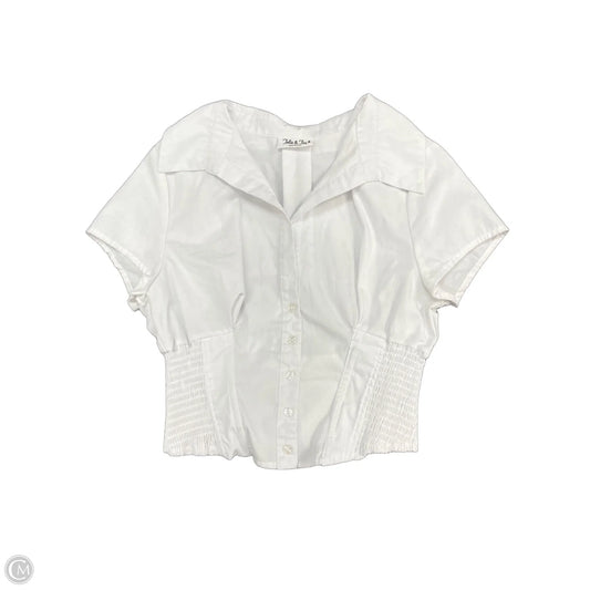 Top Short Sleeve By Jolie & Joy In White, Size: L