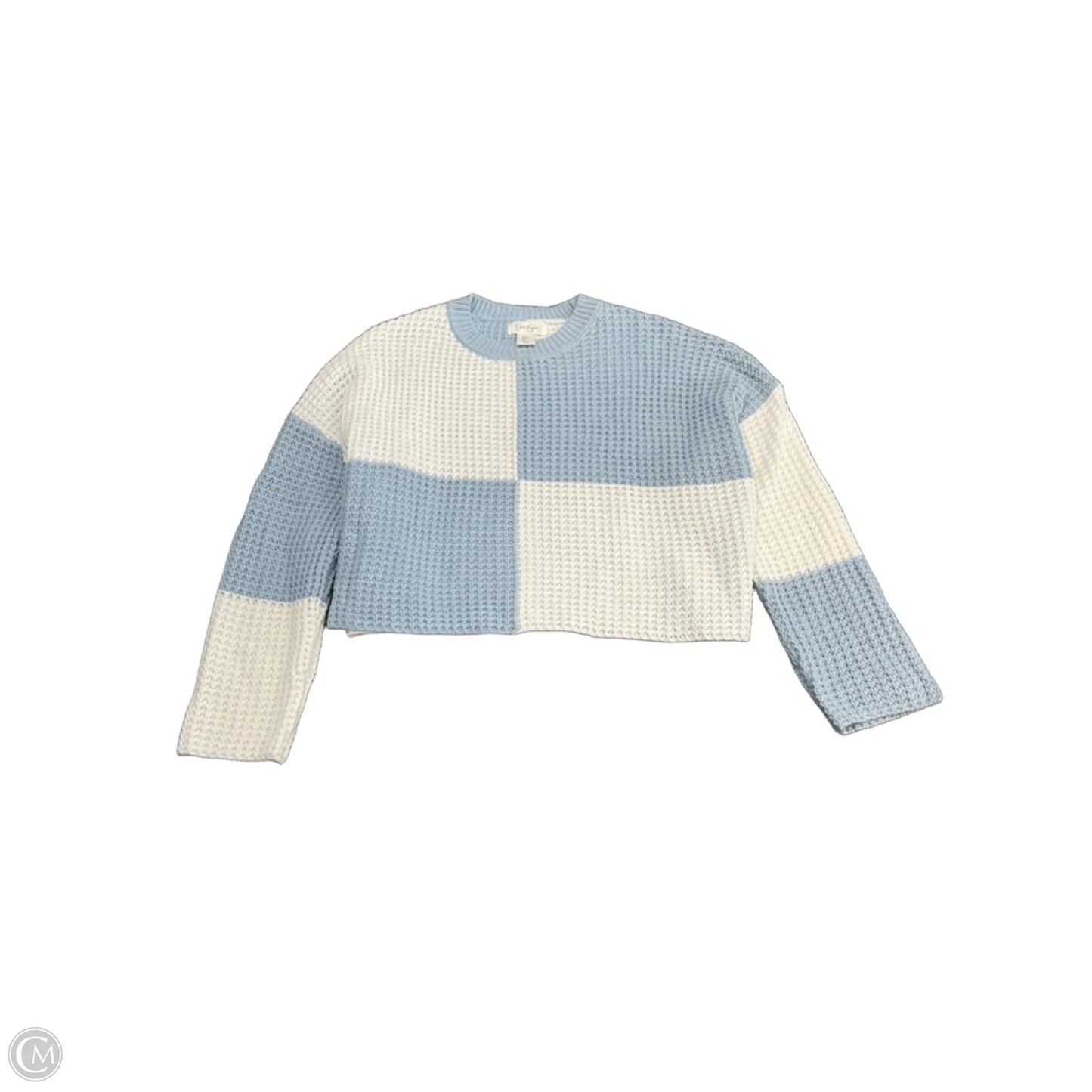 Sweater By Jessica Simpson In Blue & White, Size: L