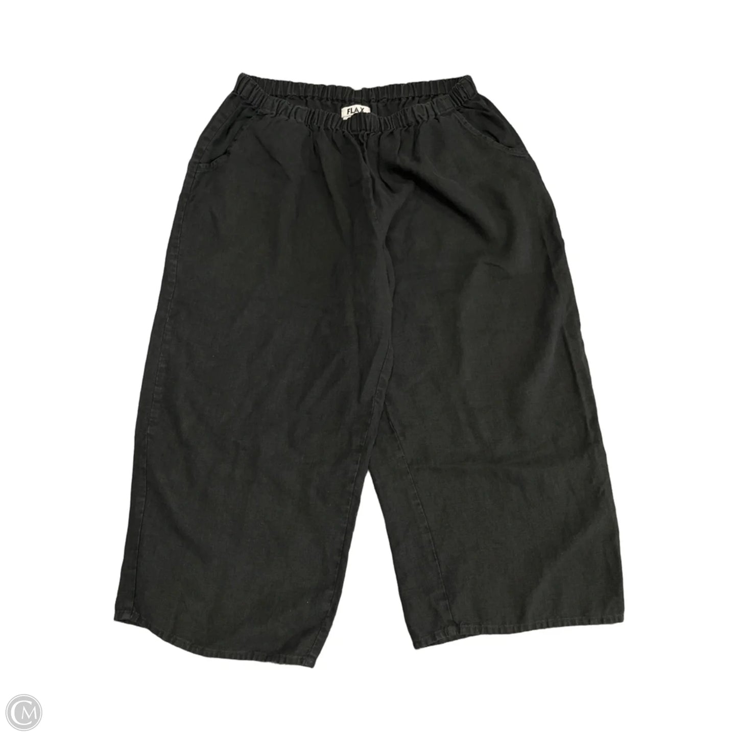 Pants Linen By Flax In Black, Size: 1x