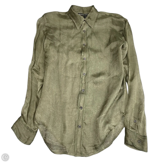 Blouse Long Sleeve By Ralph Lauren Blue Label In Green, Size: 8
