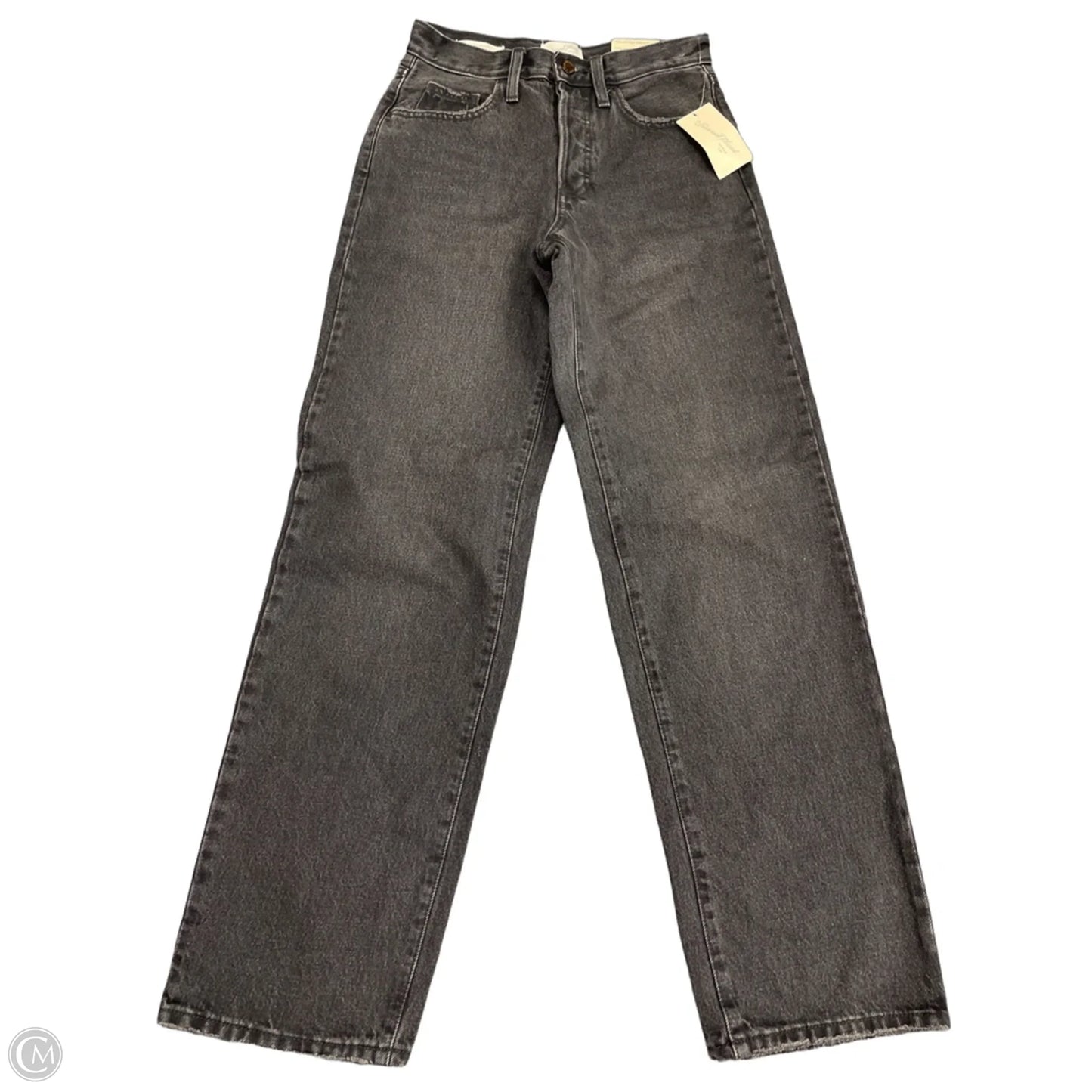 Jeans Straight By Universal Thread In Black Denim, Size: Xxs