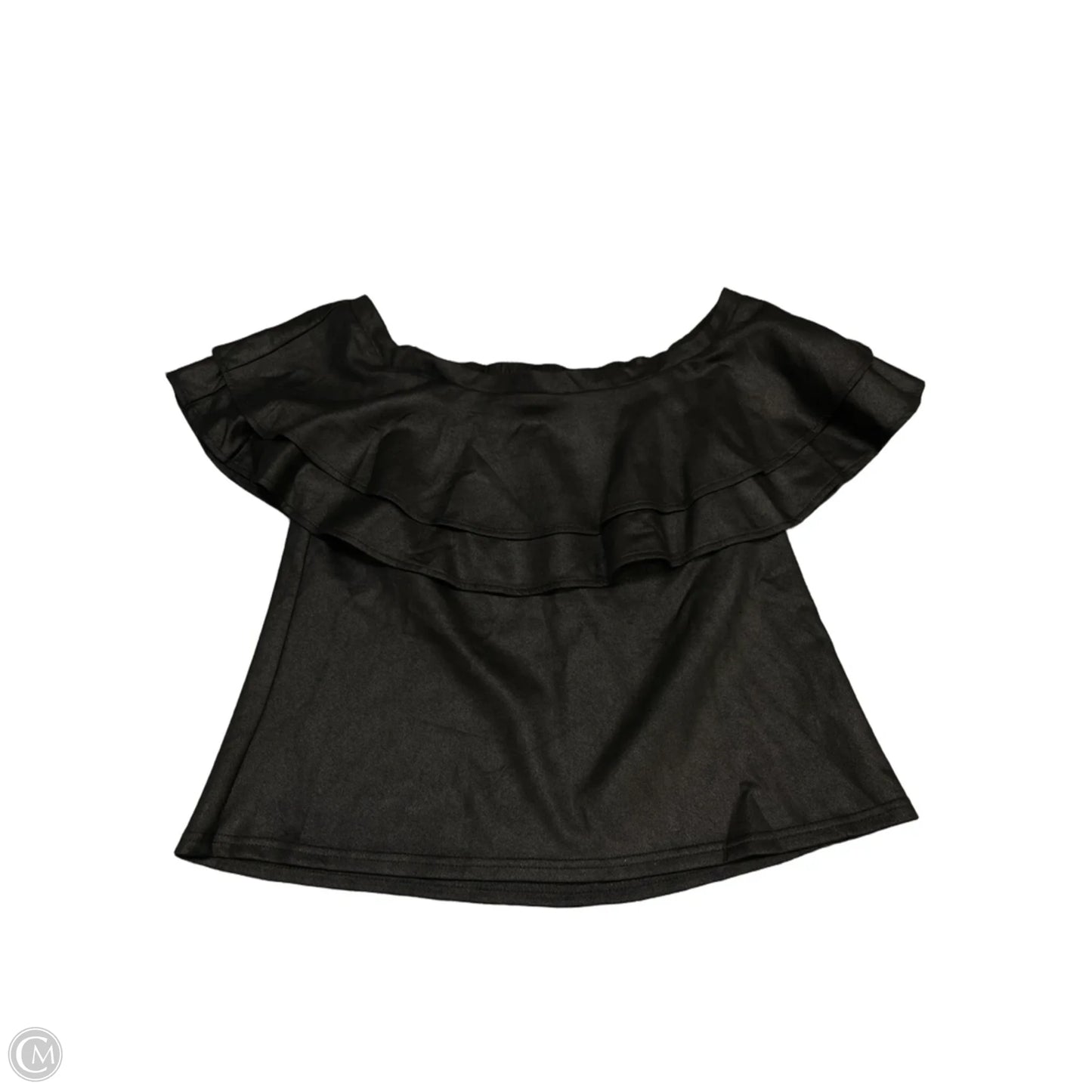 Top Short Sleeve By Voy In Black, Size: L