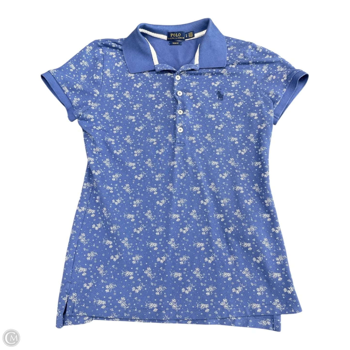 Top Short Sleeve By Polo Ralph Lauren In Blue, Size: S