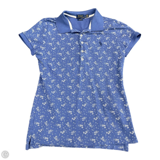 Top Short Sleeve By Polo Ralph Lauren In Blue, Size: S
