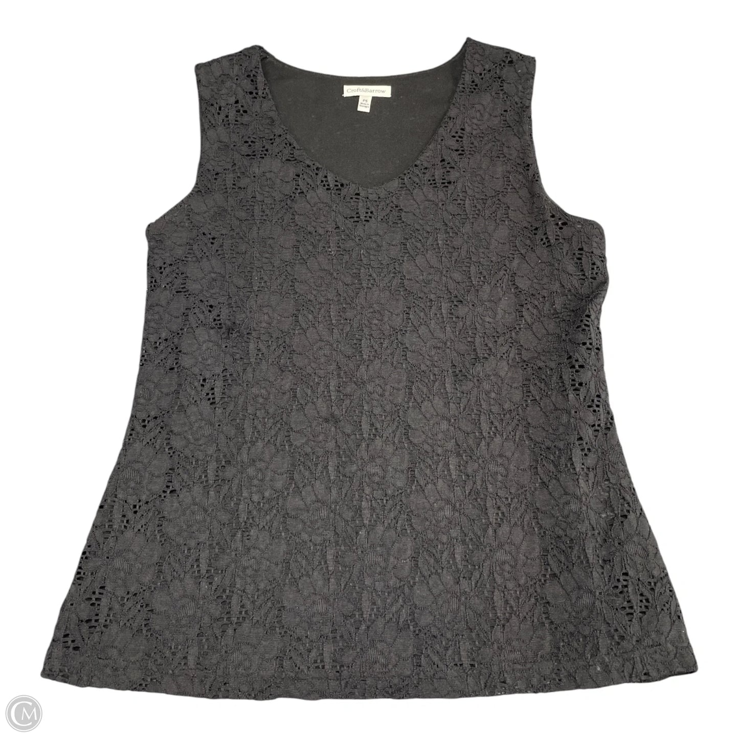Top Sleeveless By Croft And Barrow In Black, Size: Sp