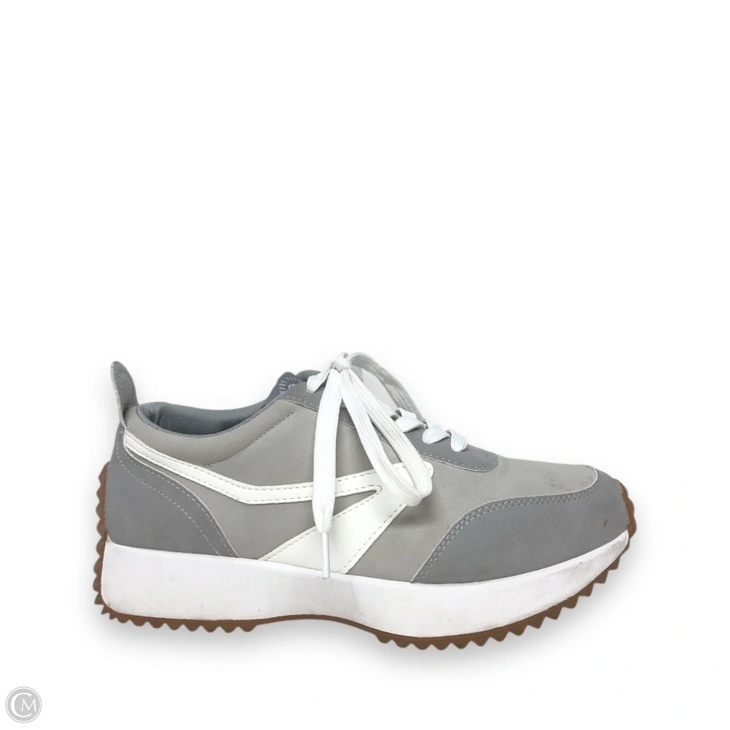 Shoes Athletic By Clothes Mentor In Grey & White, Size: 8