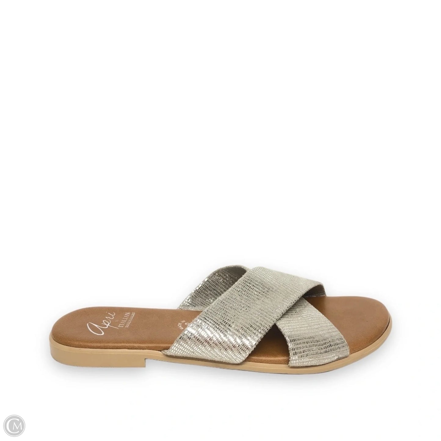 Sandals Flats By Italian Shoemakers In Gold, Size: 7.5
