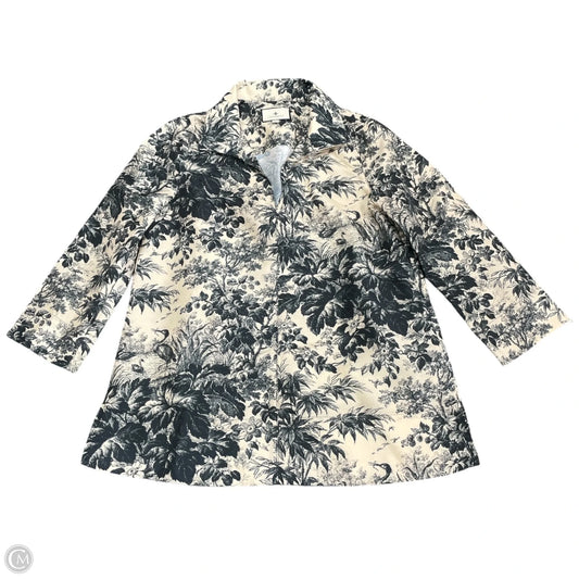Blouse Long Sleeve By Tuckernuck In Black & Cream, Size: Xs