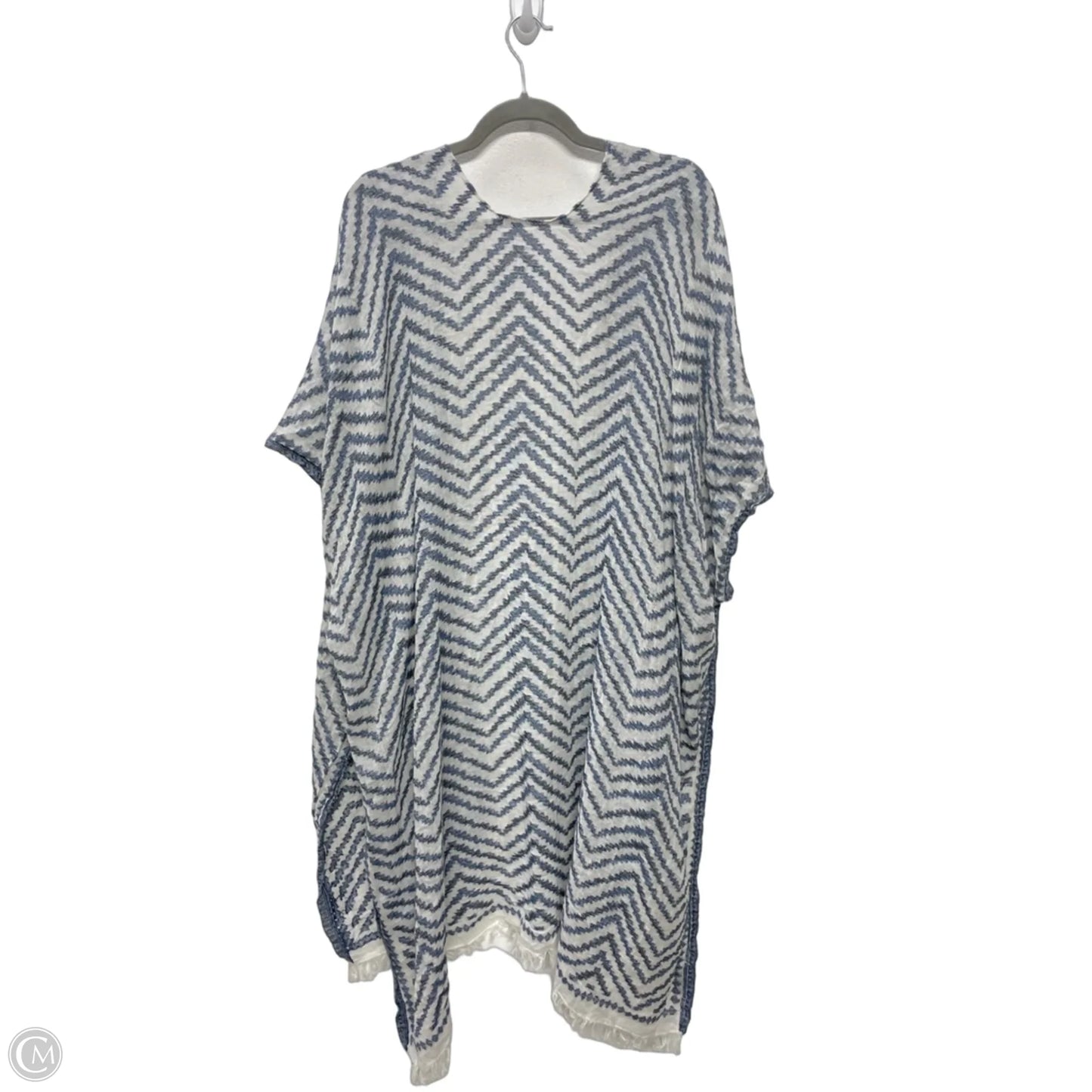 Swimwear Cover-up By Clothes Mentor In Blue & White