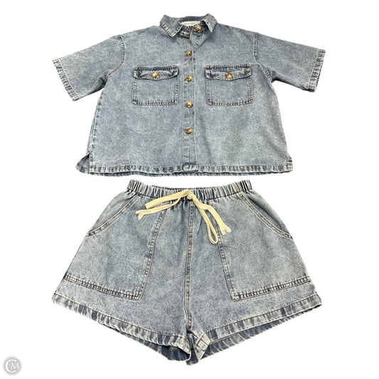 Shorts Set By Cmc In Blue Denim, Size: S