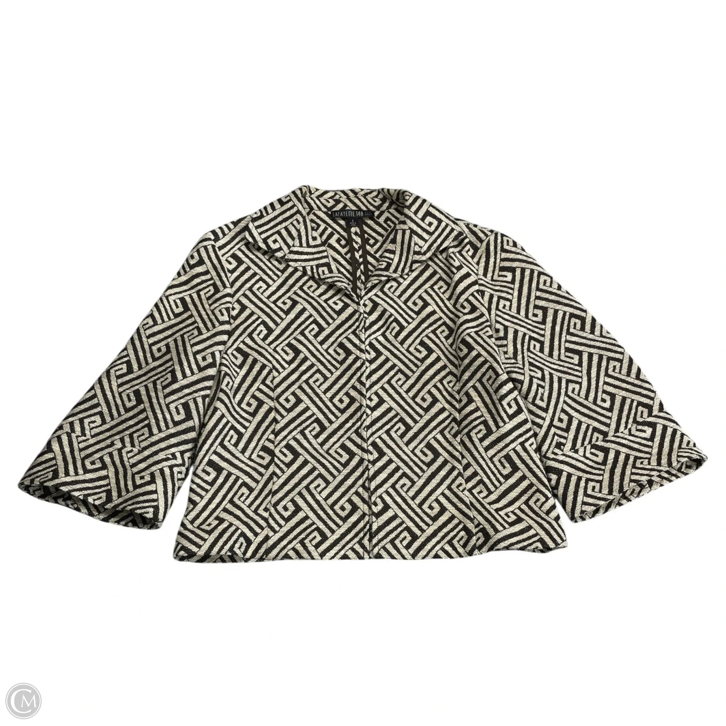 Blazer Designer By Lafayette 148 In Brown & Cream, Size: 6