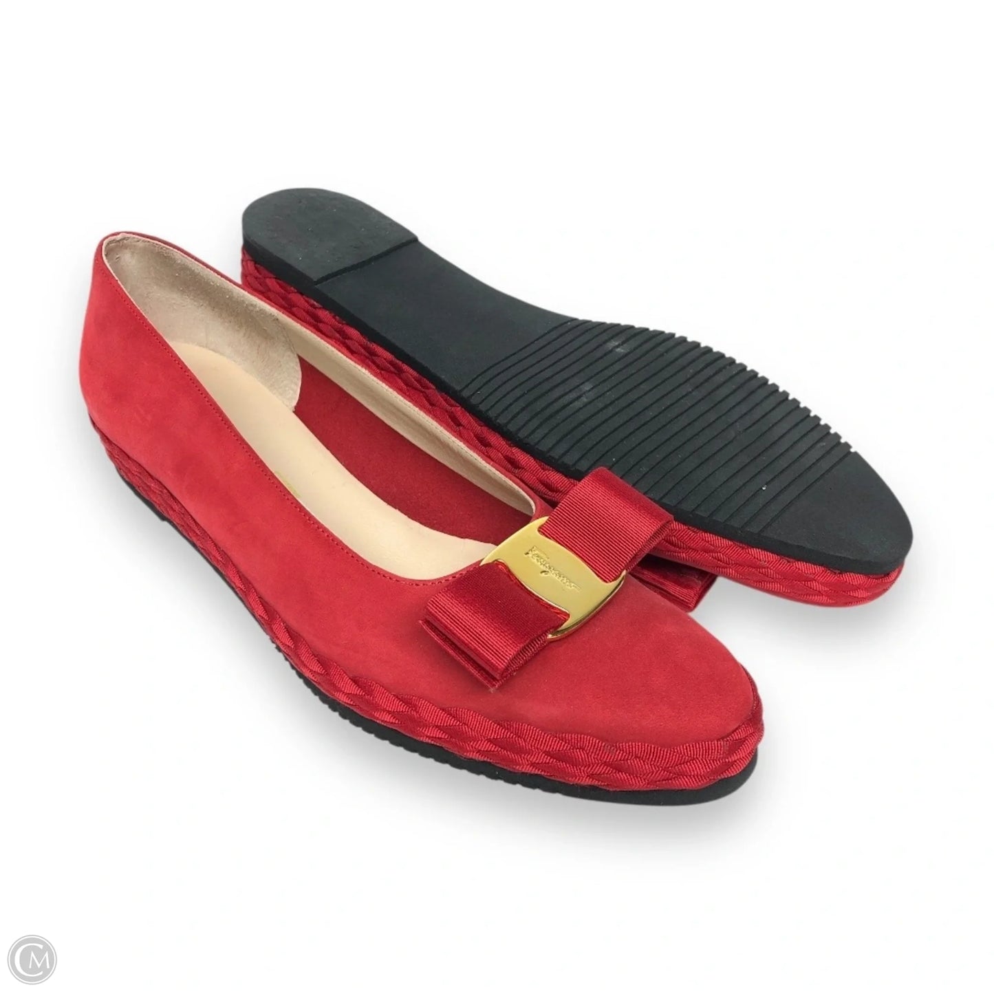 Shoes Luxury Designer By Ferragamo In Red, Size: 7